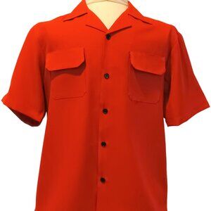 Men's shirt vintage short sleeve 2 pocket flap brand new plus free earring set.